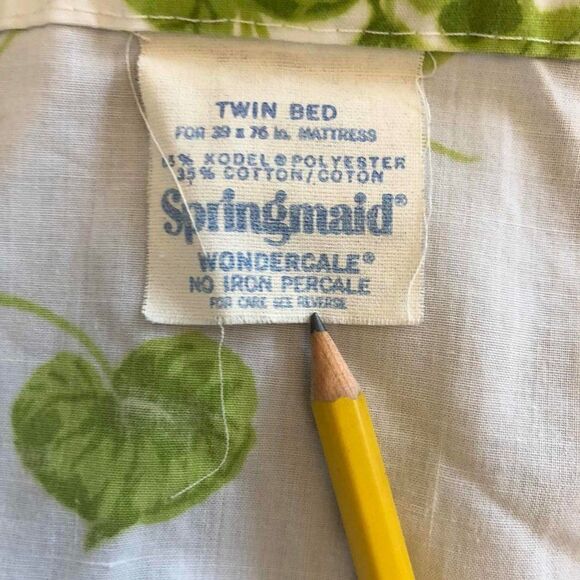 SPRINGMAID Wondercale Twin Size Sheet LOT of 2 VTG - Picture 4 of 4